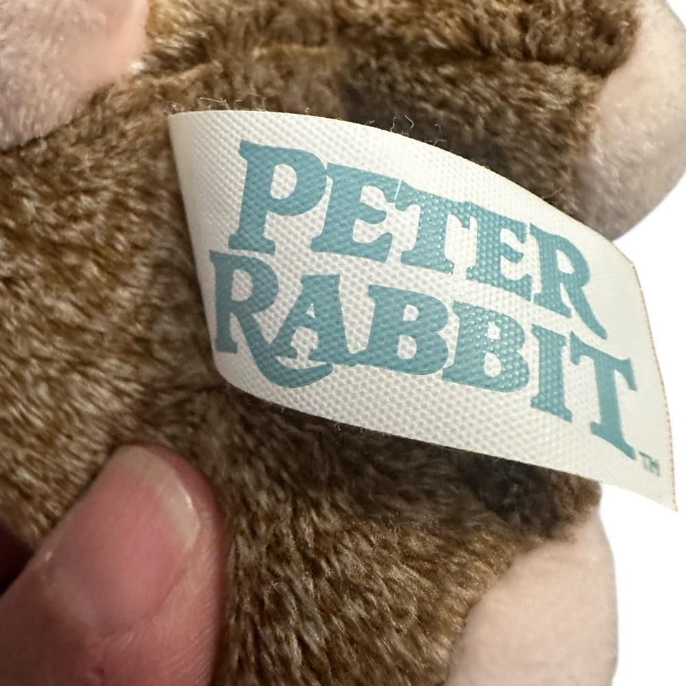 Peter Rabbit Brown Plush Keychain with Blue Jacket - Picture 3 of 3